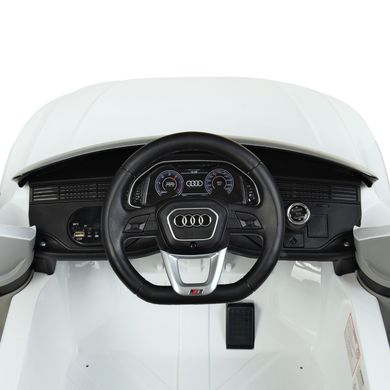 Дитячий електромобіль Джип Audi Q8, білий (2066EBLR-1)