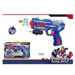 Дитячий іграшковий пістолет 237-3 6 м'яких патронів, орбізи, лазерний приціл, в коробці