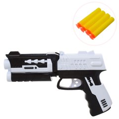 Дитячий іграшковий пістолет 5100-2A 20 см, мягкие пули-присоски