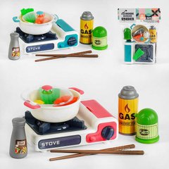 Дитячий іграшковий набір посуду 1001 A/B 2 кольори, пічка, кухонне приладдя, продукти, у пакеті