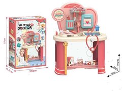 Дитячий ігровий набір лікаря 8832 A1 столик з поличками, медичне приладдя, ліки, рухливі елементи, в коробці