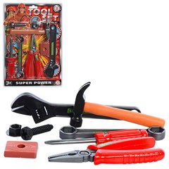 Набір іграшкових інструментів BB8019-B молоток, викрутка, ключі, 8 предметів