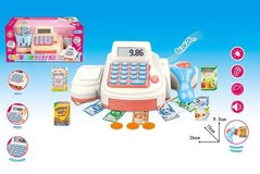 Дитячий іграшковий касовий апарат 970 підсвічування, звук, продукти, у коробці