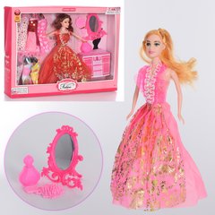 Лялька з нарядом CH20212-28 28см, сукні, дзеркало, гребінець, мікс видів