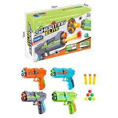 Дитячий іграшковий пістолет 6886-1 18, 5см, м'які кулі-присоски, кульки, 4 кольори