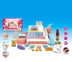 Дитячий іграшковий касовий апарат 978 калькулятор, сканер, продукти, кошик, у коробці