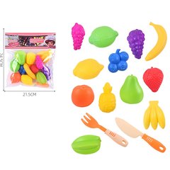 Дитячі іграшкові продукти 111-1A овочі та фрукти, від 5см, 14 предметів