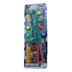 Дитячий іграшковий автомат 6688-5 43см, кульки 6шт, м'які кулі-присоски 3шт, 2 кольори