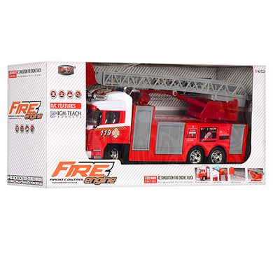 Пожежна машина 666-117A на радіоуправлінні, акумулятор 33см, звук, світло, рез.колеса