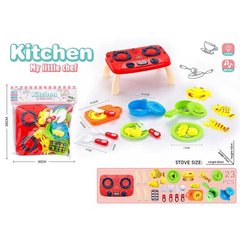 Дитячий іграшковий набір посуду 7707-13 “My Lyttle chef”, плитка, продукти, посуд