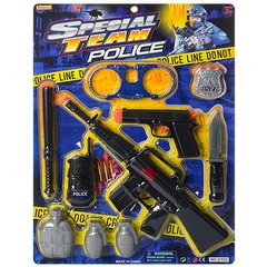Набір поліцейського 27828 автомат-тріскачка, пістолет, рація, наручники, ніж