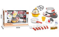 Дитяча ігрова кухня BC 9014 плита, звук, підсвічування, від батарейок, яйцеварка, мелодії, продукти, лопатки, каструля, дощечка, пательня, в коробці