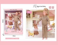 Лялька A 783-1 Сім'я висота 30 см, немовля, зйомне взуття, іграшка, в коробці
