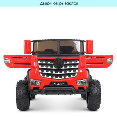 Дитячий електромобіль Вантажівка Самоскид, двомісний, червоний (4287EBLR-3)
