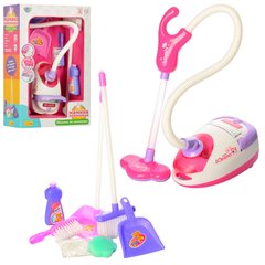 Дитячий іграшковий набор для прибирання A5999 пилосос, совок, щітка, звук, світло, на батарейках