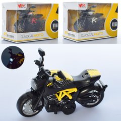 Мотоцикл MY66-M1216 метал, 12см, звук, світло, бат таб, 3цвета