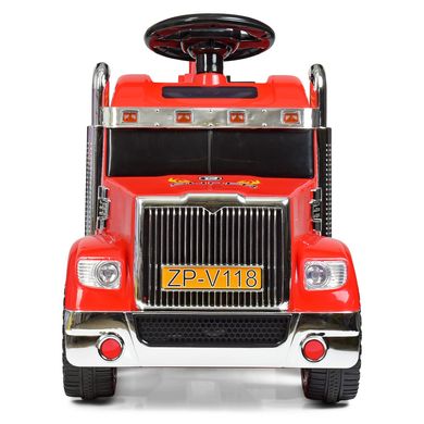 Дитячий електромобіль Вантажівка, червоний (ZPV118BR-3), Червоний, Звичайне, Задній привід