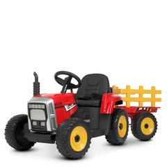 Дитячий електромобіль-Трактор з причепом, червоний (4479EBLR-3)