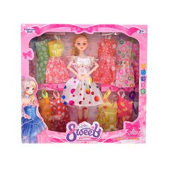 Кукла с нарядами 833-D8 29см, шарнирные руки, платье, микс видов