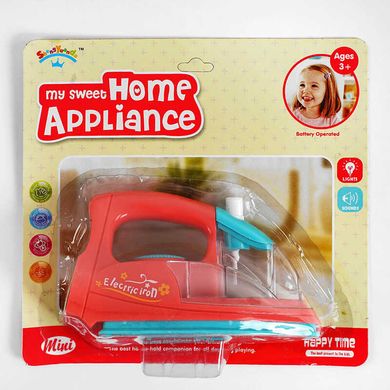 Детский игрушечный утюг 6604-2 "Home Appliances", свет, звук, на батарейках