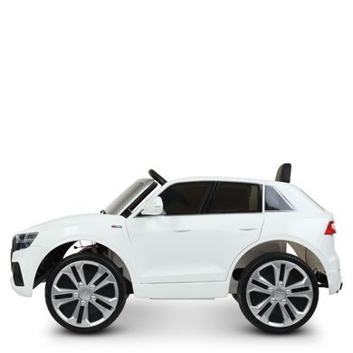 Детский электромобиль Джип Audi Q8, белый (2066EBLR-1)