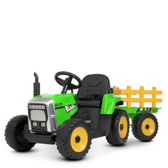 Дитячий електромобіль-Трактор з причепом, зелений (4479EBLR-5)