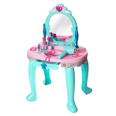 Дитячий туалетний косметичний столик-трюмо 008-905 72-30-45см, муз, св, фен, аксесуари, на батарейках