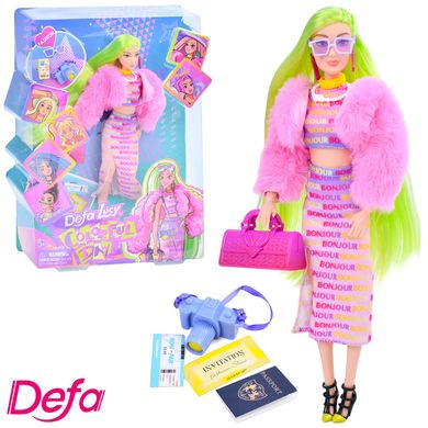 Кукла DEFA 8519 29см, шарнирная, сумка, аксессуары, блест