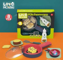 Детская игрушечная кухня XG 2-5 пательня на батарейкх, продукти змінюють колір, звук, підсвічування, в коробці