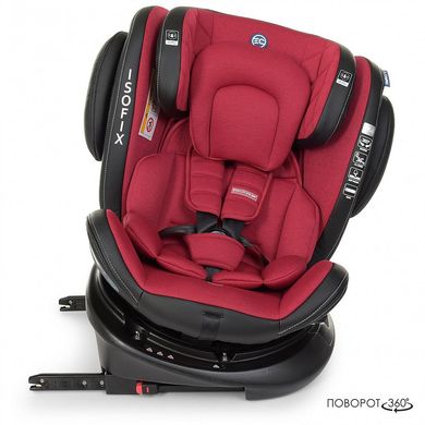 Автокрісло El Camino ME 1045 EVOLUTION ISOFIX Royal Red, червоний, група 0+/1+2+3