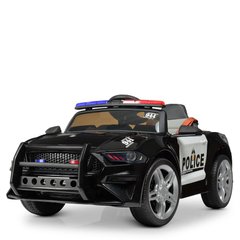 Дитячий електромобіль Bambi M 3632 EBLR-2-1 Ford Mustang Поліція, чорний, Чорний, Звичайне, Задній привід