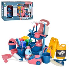 Дитячий іграшковий набор для прибирання YY-145 візок, пилосос, відра, щітки, совок