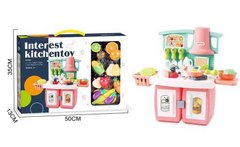 Детская игрушечная кухня BC 8803 звук, підсвічування, витяжка, духова шафа, плита, набір продуктів, посуд, наліпки, в коробці