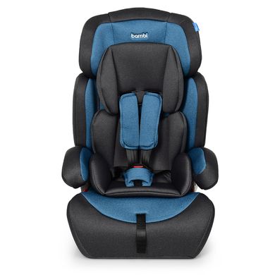 Автокрісло Bambi M 3546 Navy Gray, синій, льон, група 1 + 2 + 3