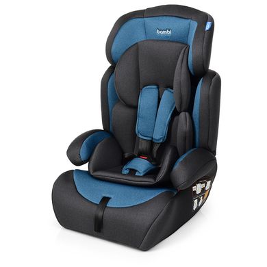 Автокресло Bambi M 3546 Navy Gray, синий, лен, группа 1+2+3