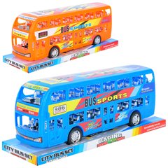 Автобус B2915-3 инерционная, 29см, 2 цвета, в слюді