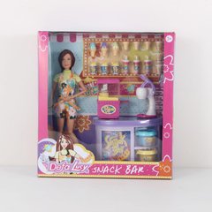Кукла DEFA 8486 30см, шарнирная, попкорн, напитки