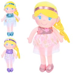 Кукла 11-1053 40см, мягконабивная, петелька, 3 цвета, в пакете