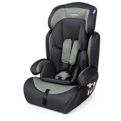 Автокрісло Bambi M 3546 Silver Gray, сірий, льон, група 1 + 2 + 3