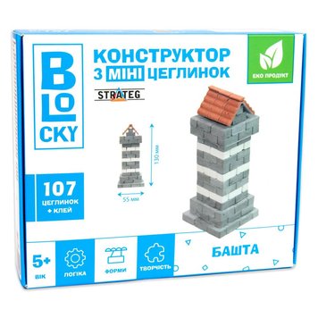 Строительный набор для творчества из мини-кирпичиков BLOCKY Башн Конструктор з міні-цеглинок - чудова можливість для дітей і дорослих розвивати свій творчий потенціал і відкривати світ конструювання. Кожен набір містить невеликі цеглинки, що схожі на спр