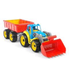 Трактор з ковшем і причепом 3688 "Technok Toys" , 3 кольори, в сітці