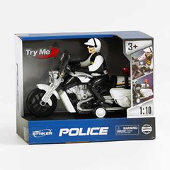 Мотоцикл полицейский WY 430 A на батарейках, звук, підсвічування, инерционная, в коробці