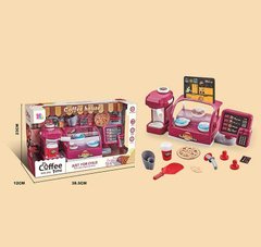 Ігровий набір магазин-супермаркет YQL 32 A кавова машина, касовий апарат, піца, пончики, посуд, в коробці