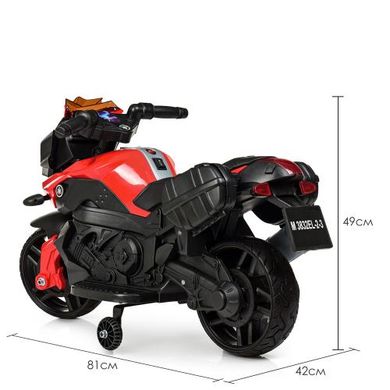 Детский мотоцикл BMW, черно-красный (3832EL-2-3)
