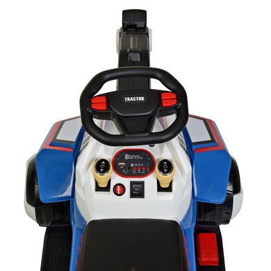 Детский электромобиль Трактор, сине-белый (4321LR-4-1)