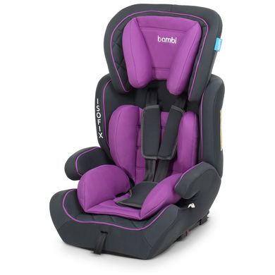 Автокрісло Bambi M 4250 Purple, Isofix, фіолетовий, група 1+2+3