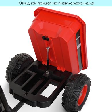 Дитячий електромобіль Трактор, з причепом, червоний (4419EBLR-3)