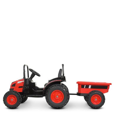 Дитячий електромобіль Трактор, з причепом, червоний (4419EBLR-3)