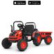 Детский электромобиль Трактор, с прицепом, красный (4419EBLR-3)