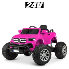 Детский электромобиль Джип Mercedes (Monster Truck), розовый (4786EBLR-8)
